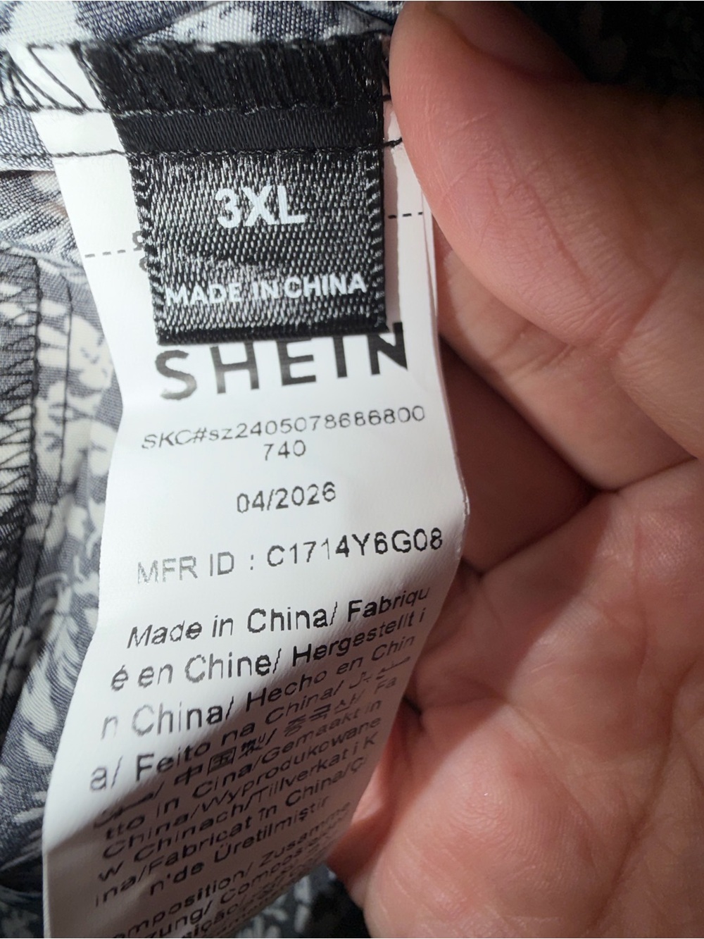 SHEIN Black & White Printed Jumpsuit with Tag